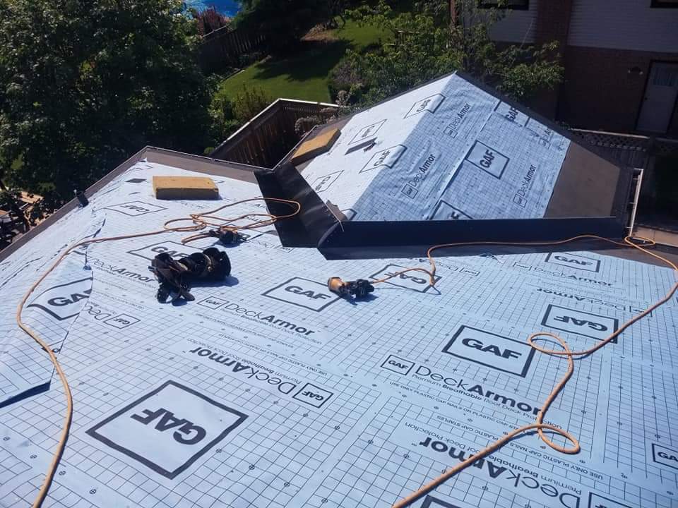london exteriors and renovation roof replacement project in progress